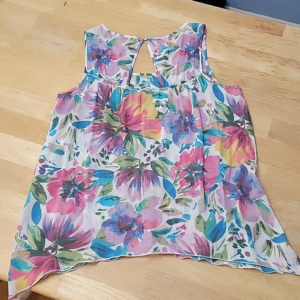 Emma G Floral Sleeveless Top - Picture 6 of 7